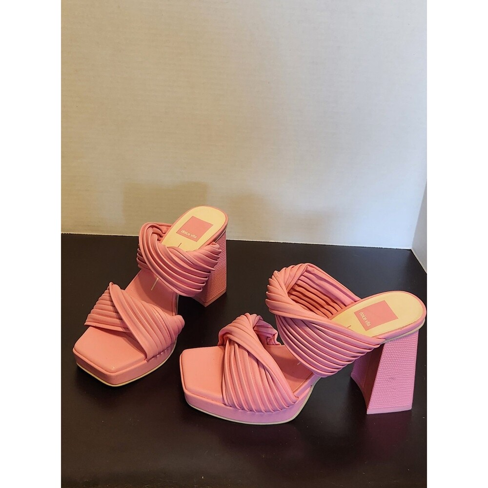 Dolce Vita Women's Sandals Heeled Slides Pink Sz 6
